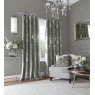 Laura Ashley Josette Eyelet Curtains - Metallic Steel