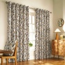 Furn Reno Geometric Eyelet Curtains - Charcoal/Gold
