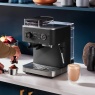 KitchenAid KitchenAid 5KES6551BBK Semi Automatic Espresso Machine with Burr Grinder - Cast Iron Black