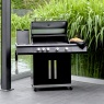 Grillstream Grillstream Stealth 4 Burner Hybrid Gas & Charcoal Barbecue with Side Burner - Matt Black