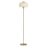 BHS Binita Glass Ribbed Floor Lamp - Opal & Brass