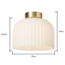 BHS Binita Glass Ribbed Easyfit - Opal & Brass
