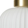 BHS Binita Glass Ribbed Easyfit - Opal & Brass