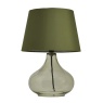 BHS Clarise Glass Table Lamp - Bottle Green