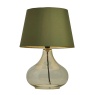 BHS Clarise Glass Table Lamp - Bottle Green