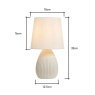 BHS Freya Teardrop Ceramic Table Lamp Pack Of 2 - Cream
