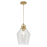 BHS BHS Saskia Bubble Glass 1 Light Pendant - Warm Satin Brass
