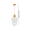 BHS BHS Saskia Bubble Glass 1 Light Pendant - Warm Satin Brass