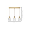 BHS BHS Saskia Bubble Glass 3 Light Diner - Warm Satin Brass