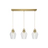 BHS BHS Saskia Bubble Glass 3 Light Diner - Warm Satin Brass