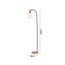 BHS BHS Saskia Bubble Glass Arc Floor Lamp - Warm Satin Brass