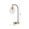 BHS BHS Saskia Bubble Glass Arc Table Lamp - Warm Satin Brass