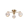 BHS BHS Rimi Acrylic Ball 3 Light Semi Flush - Brass