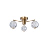 BHS BHS Rimi Acrylic Ball 3 Light Semi Flush - Brass