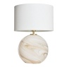 BHS Lewis Marble Glass Ball Table Lamp - Cream