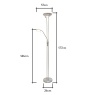 BHS Mother & Child LED Floor Lamp - Satin Nickel