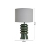 BHS BHS Rahya Ribbed Glass Table Lamp - Green