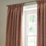 Morris & Co Acorn Tonal Pencil Pleat Curtains - Brick
