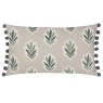 Sanderson Sessile Leaf Feather Rich Cushion 30x50cm - Flax