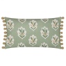 Sanderson Sessile Leaf Feather Rich Cushion 30x50cm - Sage