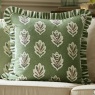 Sanderson Sessile Leaf Ruffle Feather Rich Cushion 50cm - Sage