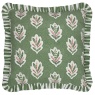 Sanderson Sessile Leaf Ruffle Feather Rich Cushion 50cm - Sage