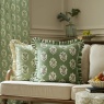 Sanderson Sessile Leaf Ruffle Feather Rich Cushion 50cm - Sage