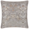 Morris & Co Strawberry Thief Feather Rich Cushion 55cm - Biscuit