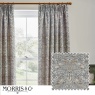 Morris & Co Strawberry Thief Jacquard Pencil Pleat Curtains - Biscuit