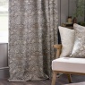 Morris & Co Strawberry Thief Jacquard Pencil Pleat Curtains - Biscuit
