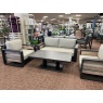 Norfolk Leisure Norfolk Leisure Antigua Lounge Set With Adjustable Table - Grey/Wood Effect