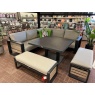 Norfolk Leisure Norfolk Leisure Antigua Corner Set With Adjustable Table - Grey/Wood Effect