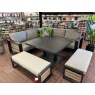 Norfolk Leisure Norfolk Leisure Antigua Corner Set With Adjustable Table - Grey/Wood Effect