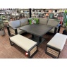 Norfolk Leisure Norfolk Leisure Antigua Corner Set With Adjustable Table - Grey/Wood Effect