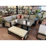 Norfolk Leisure Norfolk Leisure Antigua Corner Set With Adjustable Table - Grey/Wood Effect
