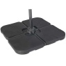 Norfolk Leisure Royce 100kg Four Part Plastic Concrete Base - Black