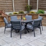 Signature Weave Signature Weave Bettina 6 Seater Hexagon Ceramic Table Dining Set