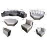 Signature Weave Signature Weave Jessica Corner Set With Pouf & End Tables - Grey