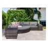 Signature Weave Signature Weave Jessica Corner Set With Pouf & End Tables - Grey