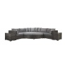 Signature Weave Signature Weave Jessica Corner Set With Pouf & End Tables - Grey