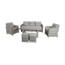 Signature Weave Signature Weave Amy 7 Seater Dining Lounge Set - Grey