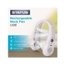 Status Rechargeable Neck Fan - White