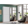 Wiemann Wiemann Derby Sliding Door Wardrobe With 1 Mirrored Door 179cm - Brilliant White