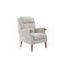 Downtown Kedleston Fireside Fabric Chair - Linen