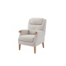 Downtown Kedleston Fireside Fabric Chair - Linen