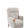 Downtown Kedleston Fireside Fabric Chair - Linen