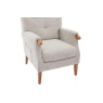 Downtown Kedleston Fireside Fabric Chair - Linen