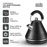 Tower T10074BLK Ash 3KW 1.7L Pyramid Kettle - Black