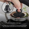 Tower T10074BLK Ash 3KW 1.7L Pyramid Kettle - Black
