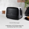 Tower T20080BLK Ash 2 Slice Toaster - Black